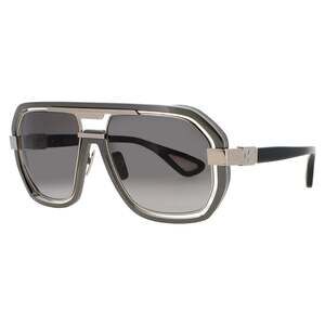 NWT Bugatti 08-GM/WG Gunmetal White 58mm Sunglasses